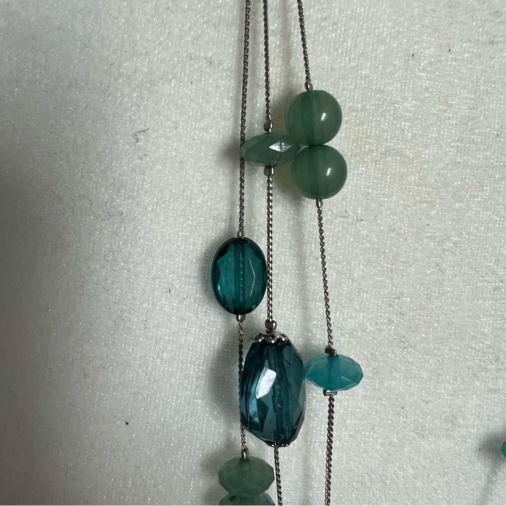 Multicolor Multistrand Beaded Station Necklace - image 2